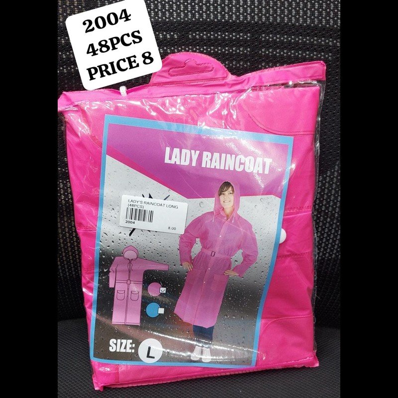 Lady's Raincoat Long (48 PCS) wholesale Dubai