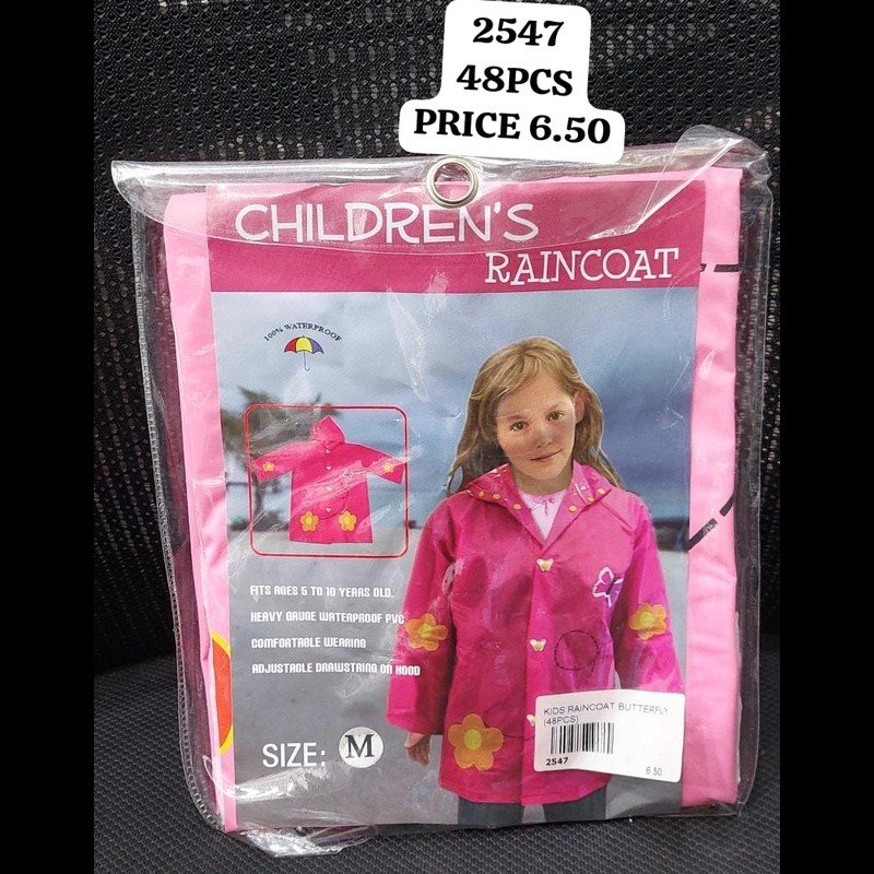 Kids Raincoat Butterfly (48 PCS) wholesale Dubai