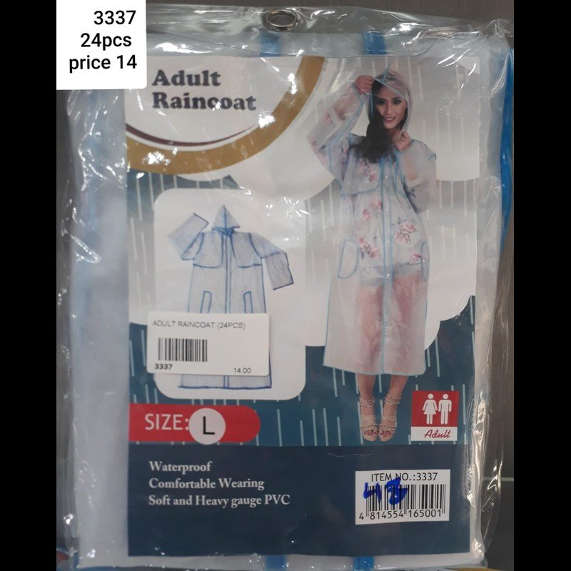 Adult Raincoat (24 PCS) wholesale Dubai
