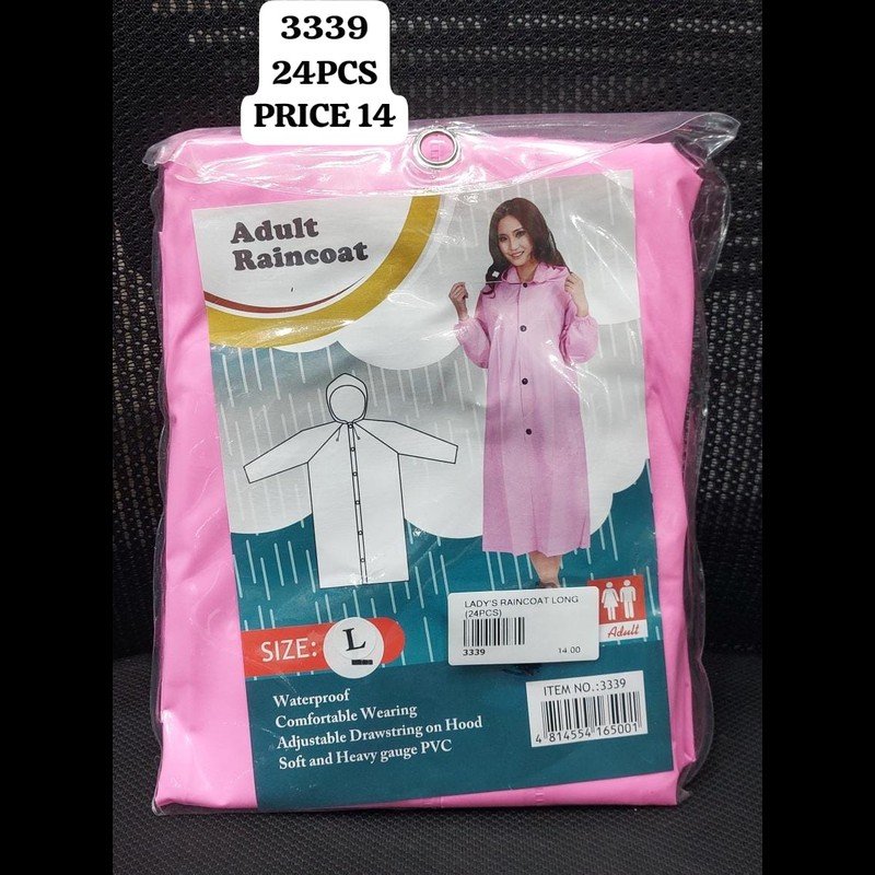Lady's Raincoat Long (24 PCS) wholesale Dubai