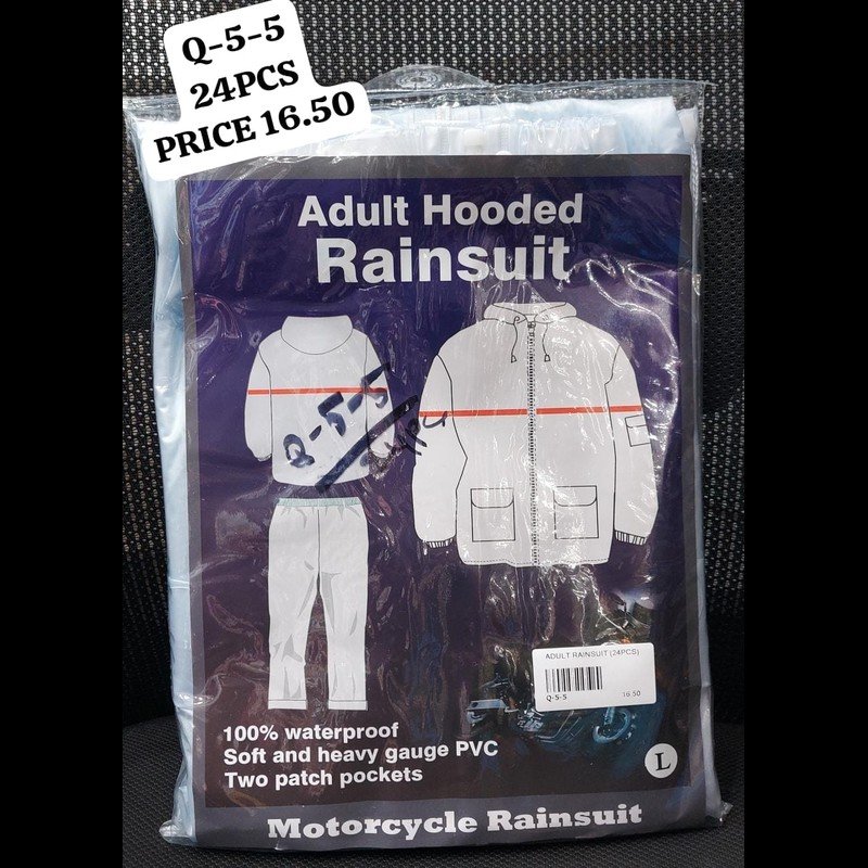 Adult Rainsuit (24 PCS) wholesale Dubai