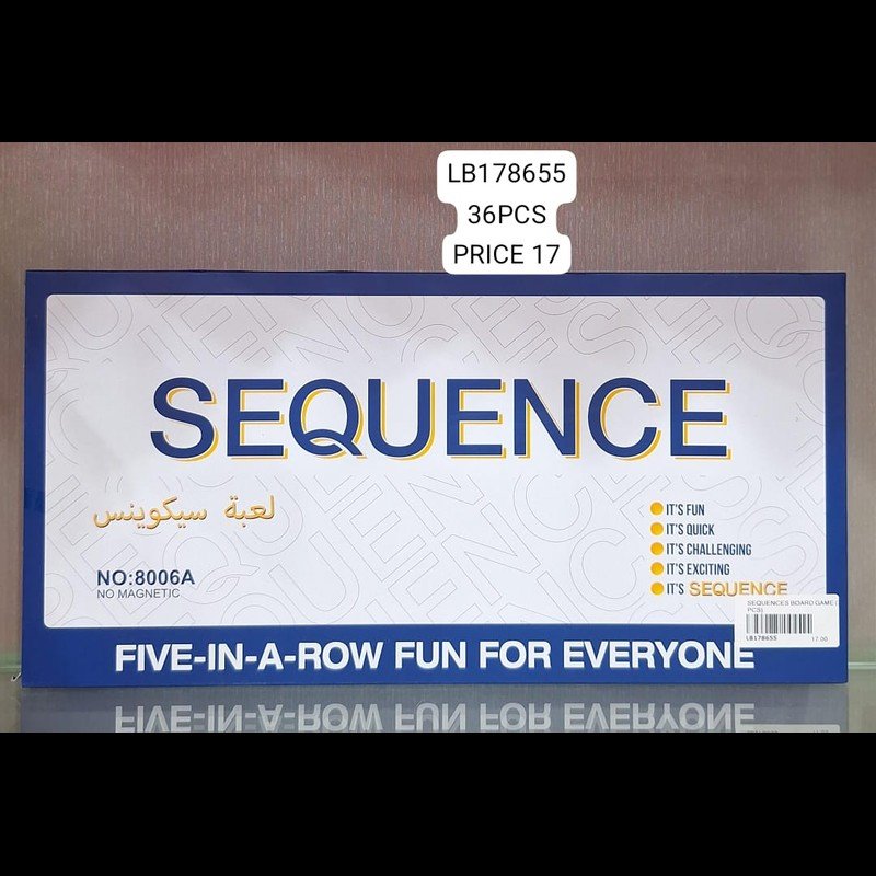 Sequences Board Game (36 PCS) wholesale Dubai