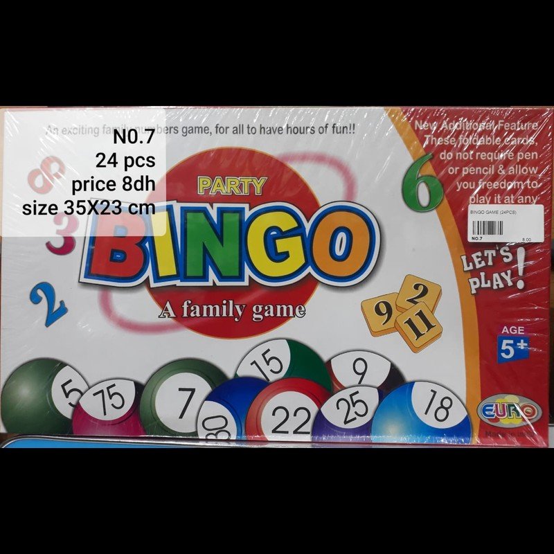 Bingo Game (24 PCS) wholesale Dubai