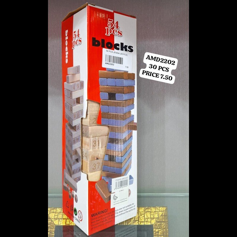 54 PCS Jenga (30 PCS) wholesale Dubai