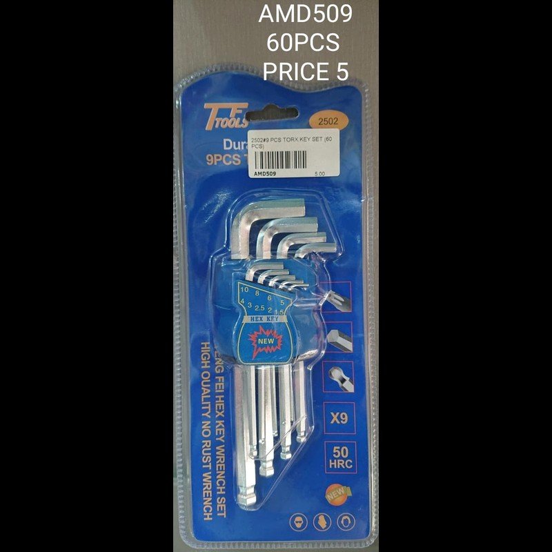 2502#9 PCS Torx Key Set (60 PCS) wholesale Dubai
