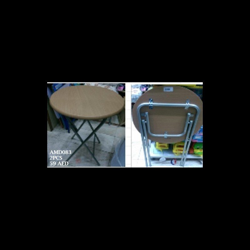 Round Folding Table 80*80*72 CM (2 PCS) wholesale Dubai