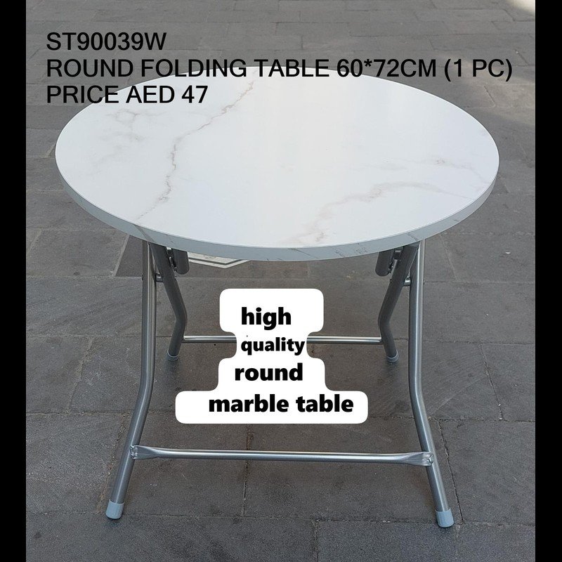 Round Folding Table 60*60*72 CM (1 PC) wholesale Dubai
