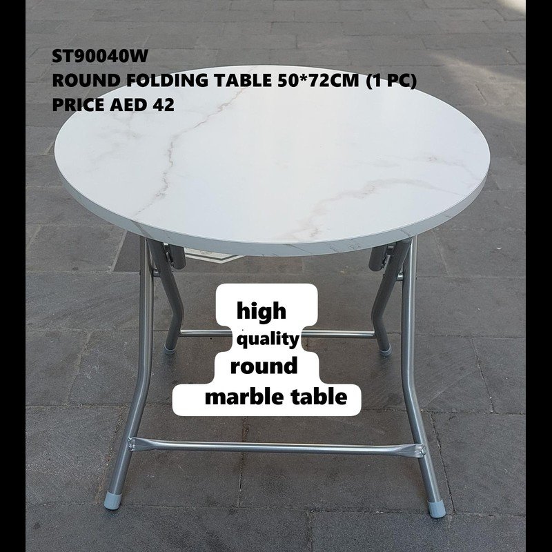 Round Folding Table 50*50*72 CM (1 PC) wholesale Dubai