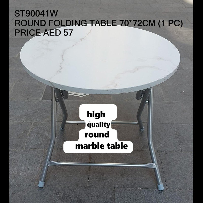 Round Folding Table 70*70*72 CM (1 PC) wholesale Dubai