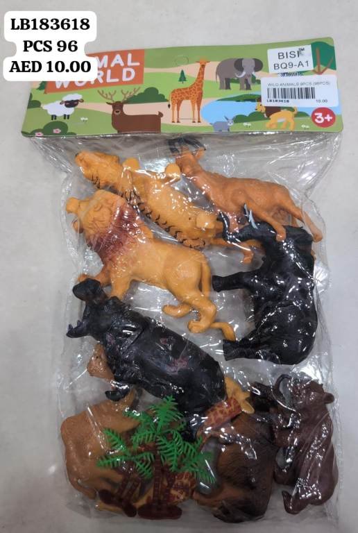 Wild Animals 9 PCS (96 PCS) wholesale Dubai