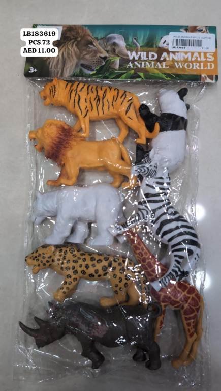 Wild Animals 8 PCS (72 PCS) wholesale Dubai