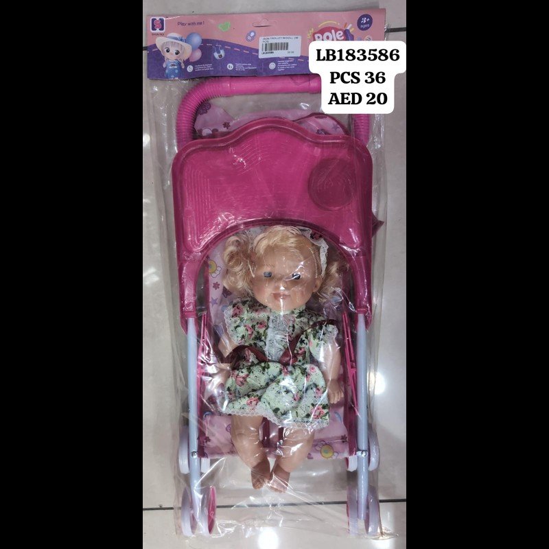 Iron Trolley W/Doll (36 PCS) wholesale Dubai