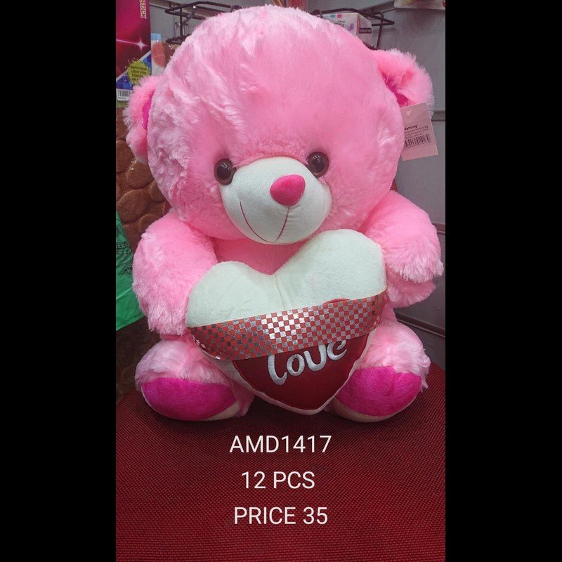 50 CM Bear W/Heart (12 PCS) wholesale Dubai