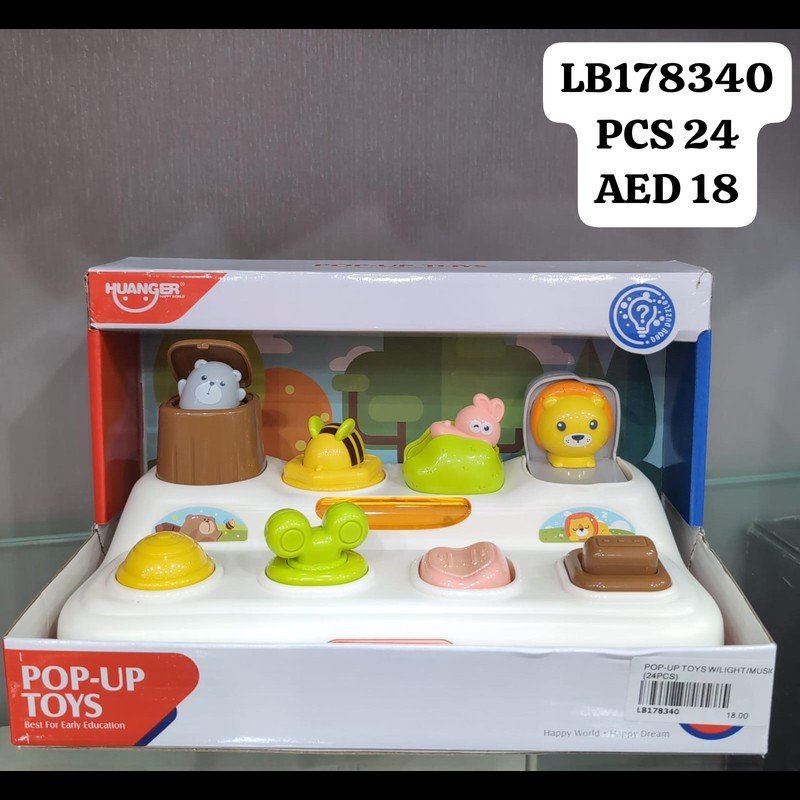 Pop-Up Toys W/Light/Music (24 PCS) wholesale Dubai