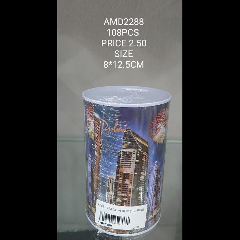 8*12.5 CM Coin Box (108 PCS) wholesale Dubai