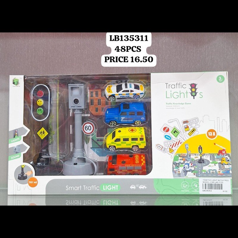 Traffic Light With Free Wheel Car (48 PCS) wholesale Dubai