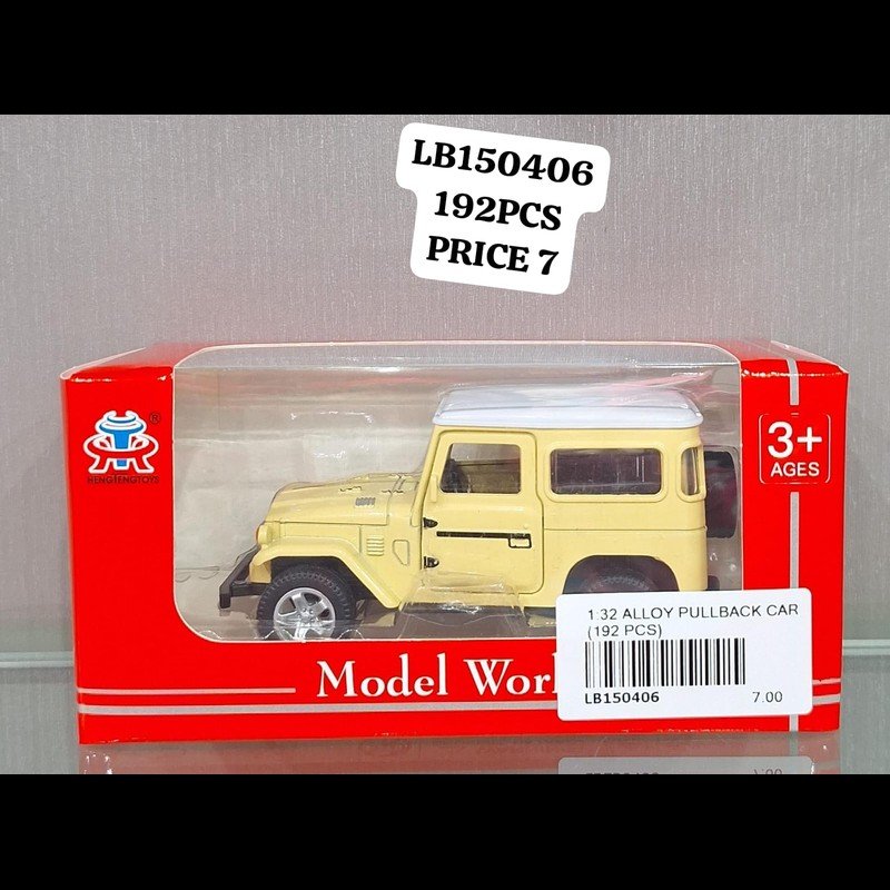 1:32 Alloy Pullback Car (192 PCS) wholesale Dubai