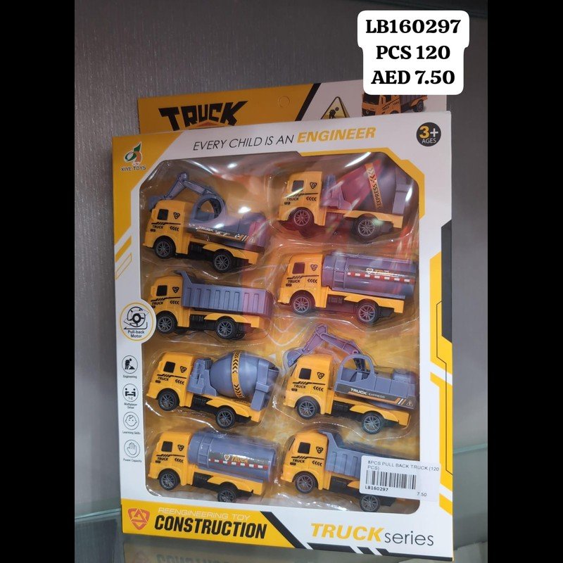 8 PCS Pull Back Truck (120 PCS) wholesale Dubai