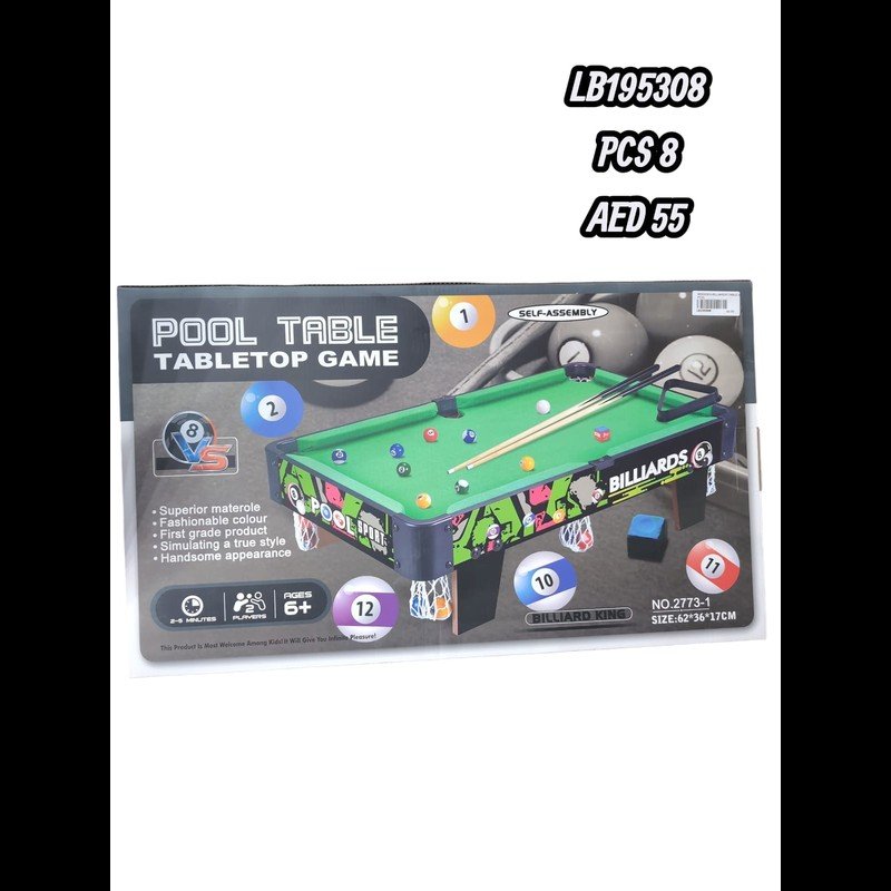 Wooden Billiards Table (8 PCS) wholesale Dubai