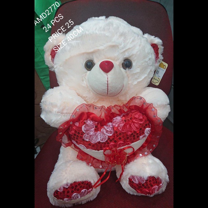 40 CM Bear W/Heart (24 PCS) wholesale