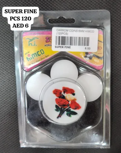 Carrom Coins 6 MM Himco (120 PCS) wholesale