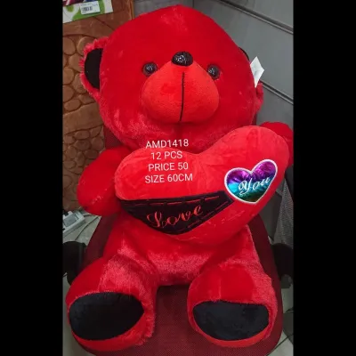 60 CM Bear W/Heart (12 PCS) wholesale