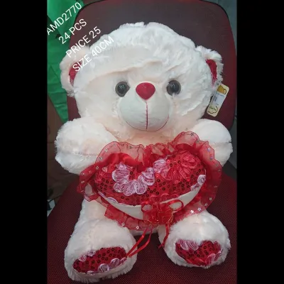 40 CM Bear W/Heart (24 PCS) wholesale