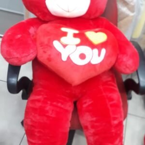 BEAR W/HEART 110CM ONLY RED(6PCS)