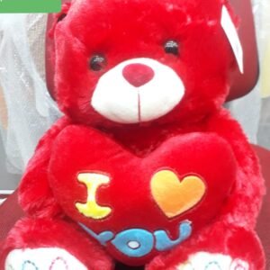 BEAR W/HEART 35CM ONLY RED COLOR (48PCS)