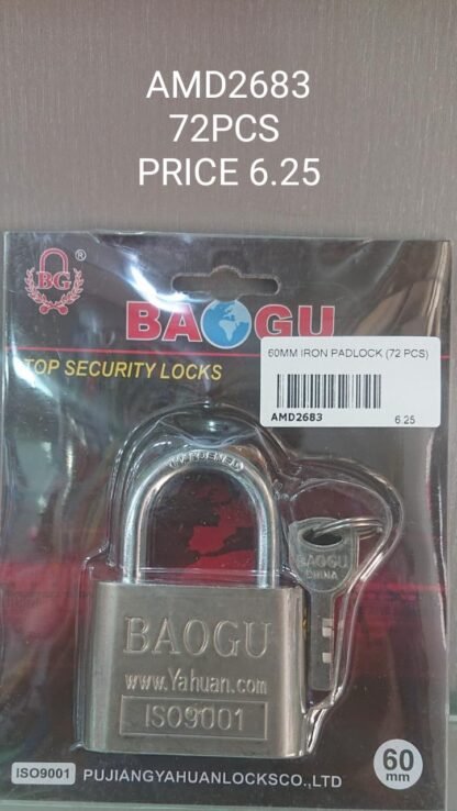 60MM IRON PADLOCK (72 PCS)
