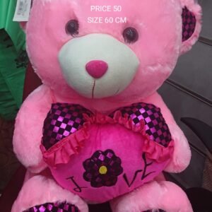 60CM BEAR W/HEART (12PCS)