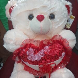 40CM BEAR W/HEART (24PCS)