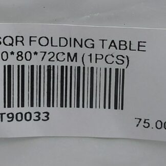SQR FOLDING TABLE 90*80*72CM (1PCS)
