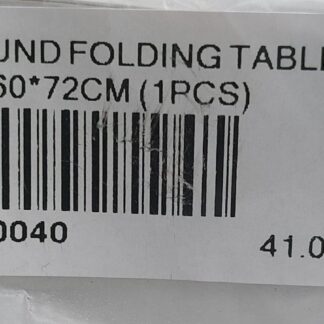 ROUND FOLD TABLE 60*60*72CM (1PCS)